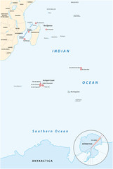 Map of the French Southern and Antarctic Territories