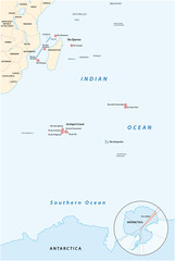 Map of the French Southern and Antarctic Territories