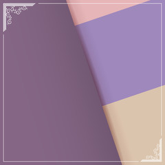 Abstract geometric design of pastel colors with a white frame