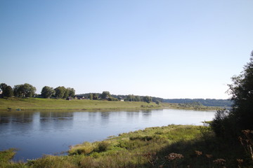 riverbank in the countryside on a summer day