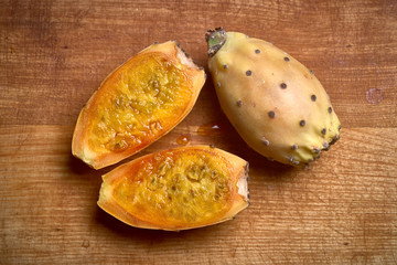 Cactus Pears on a wooden background