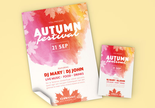 Fall Festival Flyer Set Layouts
