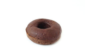 Fototapeta na wymiar Classic donut with chocolate isolated on white background