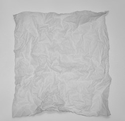 Wrinkled tissue paper with white background