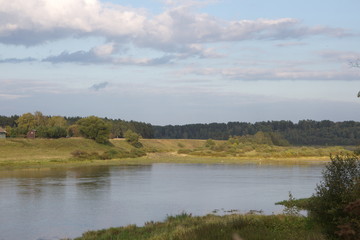 riverbank in the countryside on a summer day