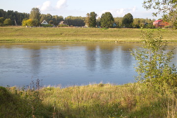 riverbank in the countryside on a summer day