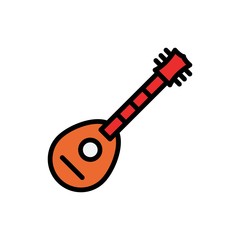 mandolin filled line vector icon