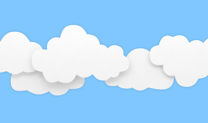 cloud background sky blue white empty 