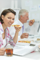 Portrait of business people having lunch together