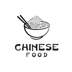 chinese noodle restaurant vector logo design