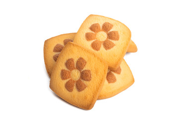 cookies with flowers isolated