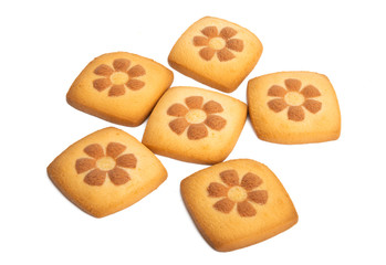 cookies with flowers isolated