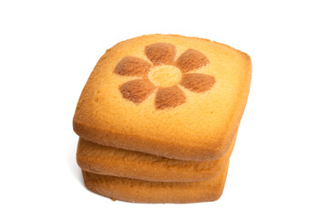 cookies with flowers isolated