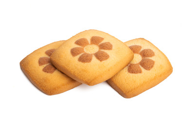 cookies with flowers isolated