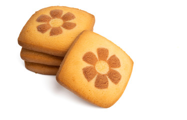 cookies with flowers isolated