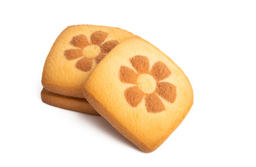 cookies with flowers isolated