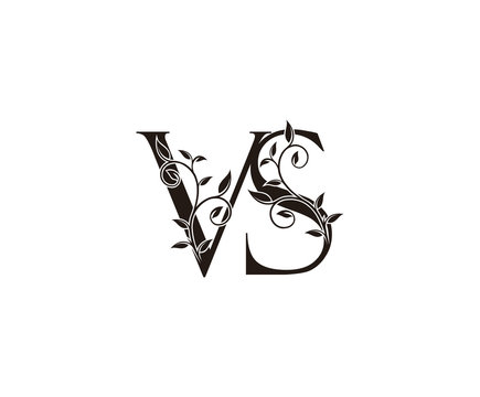 Initial letter V and S, VS, vintage Logo Icon, classy black letter monogram logo icon suitable for boutique,restaurant, wedding service, hotel or business identity.