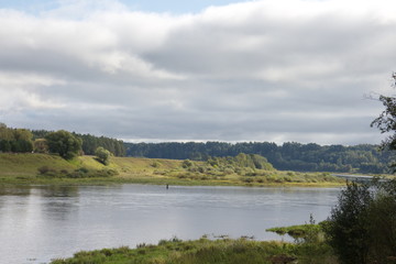 riverbank in the countryside on a summer day