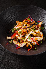 grilled calamari with spicy sauce