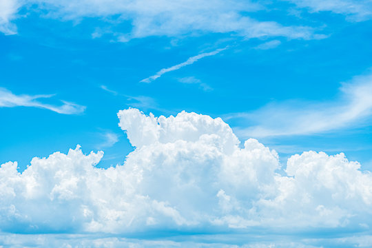 White clouds in blue sky. © tbralnina