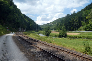 Fototapeta na wymiar Dampfbahn fränkische Schweiz