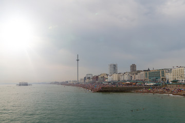 Fototapeta na wymiar The Brighton beach in summer time.