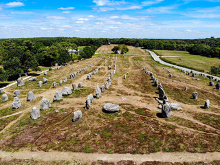 alignemens de carcac , morbihan, france