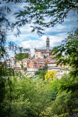 Fototapeta na wymiar Calosso town, Costigliole d'Asti, Piedmont, Italy. Monferrato langhe wine tasting region-