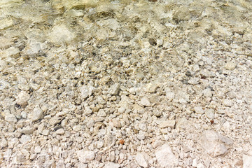 Pišnica, clear water in Julian Alps, Slovenia. 