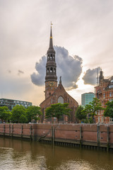 St. Catherine's Church in German, St. Katharinen, is one of the five principal Lutheran churches of Hamburg, The base of its spire, dating from the 13th century. The church is situated close to the fa