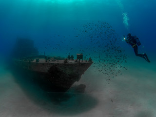 The wreck of the P31 Patrol Boat in Gozo, Malta