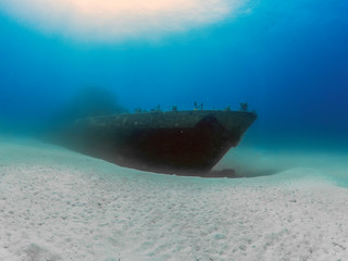 The wreck of the P31 Patrol Boat in Gozo, Malta