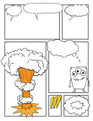 children comic book template,