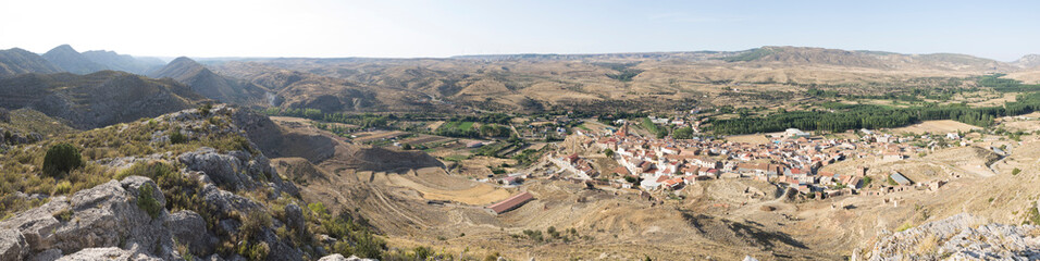 View of Oliete a little village located in Teruel, Spain