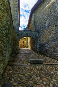 Alley in the medieval village Perouges