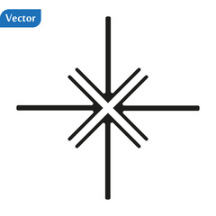 arrow center icon. Simple thin line, outline vector of Arrows icons for UI and UX, website or mobile application