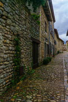 Alley in the medieval village Perouges