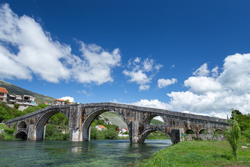 Fototapeta na wymiar The Arslanagic Bridge, Trebinje, Bosnia and Herzegovina