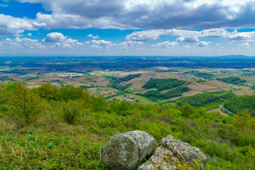 vineyards and countryside in Beaujolais, France