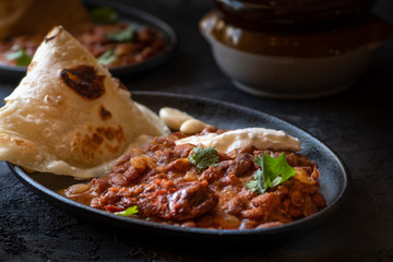 Vegan Chili and Tortilla