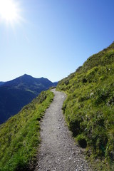 Pfad in den Bergen, Bergpfad in Alpbach