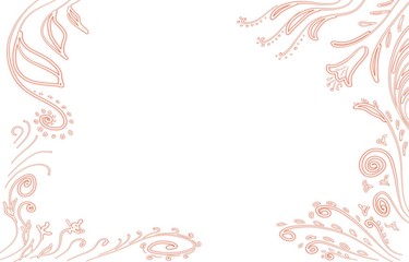 Obraz premium frame with flowers