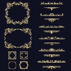collection set ornament vector illustration