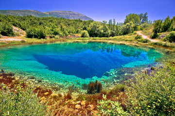 Cetina river source or the eye of the Earth landscape view