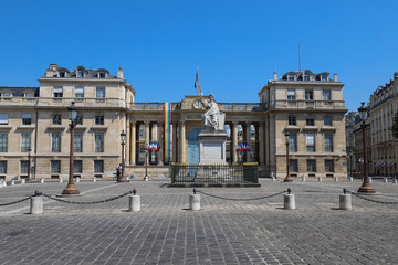 Fototapeta premium The French national Assembly decorated with rainbow LGBT flag , Paris, France