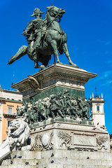 Monument to Vittorio Emanuele II in Milan, Italy