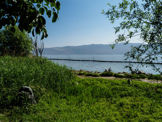 Shore of the "Erhai" Lake at the city of Dali (Yunnan province - China)