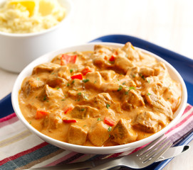 Simple chicken  Mild Curry (Korma) in bowl
