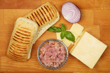 Panini and ingredients
