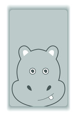 handdrawn hippo wallpaper